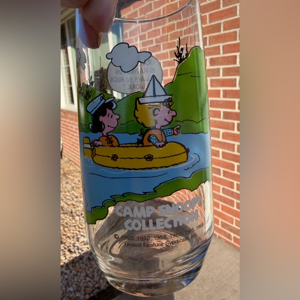 Vintage McDonald’s Camp Snoopy Peanuts /Charlie Brown 12 Oz Drinking Glass - Picture 3 of 4